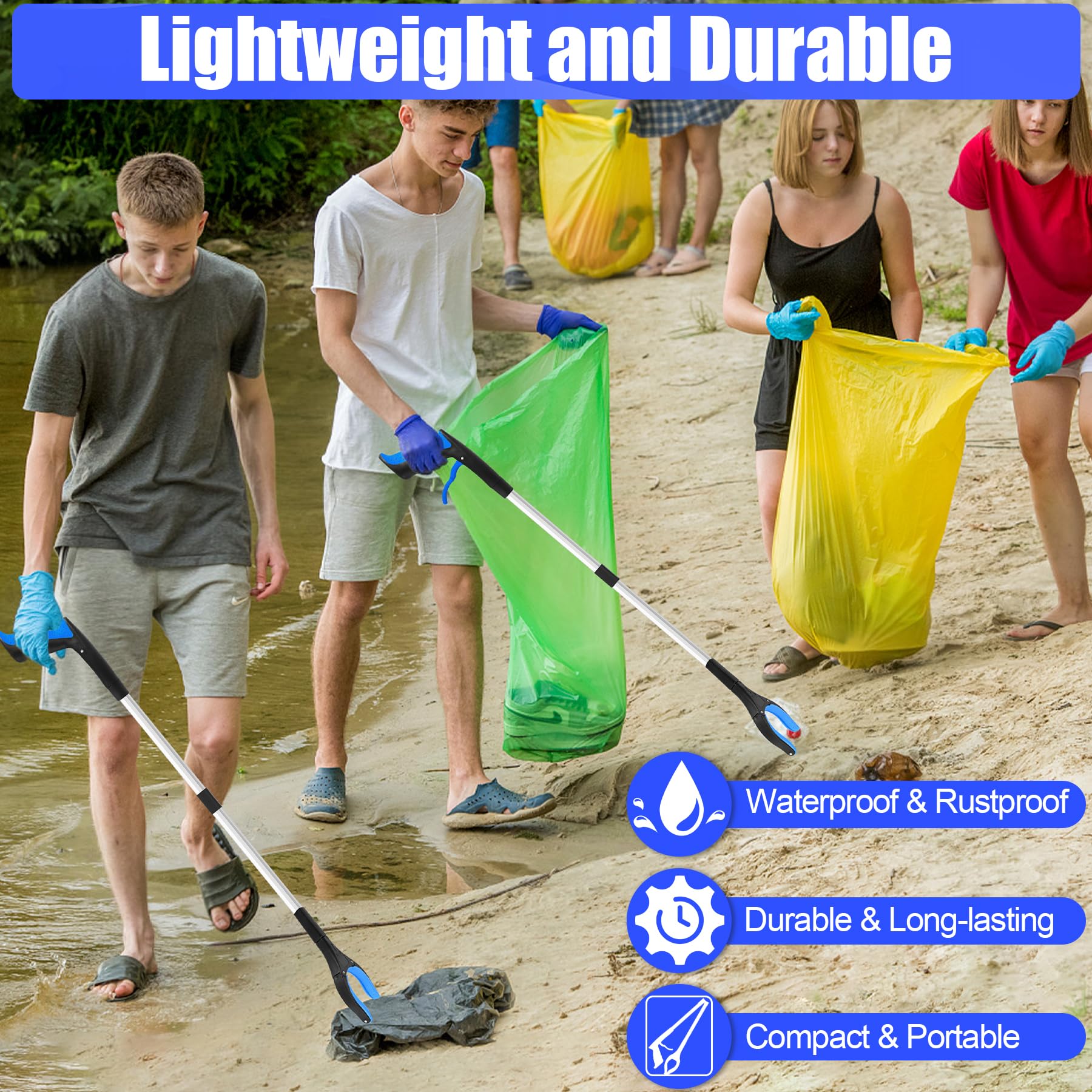 12 Pack 32 Inch Commercial Trash Grabber - image 4