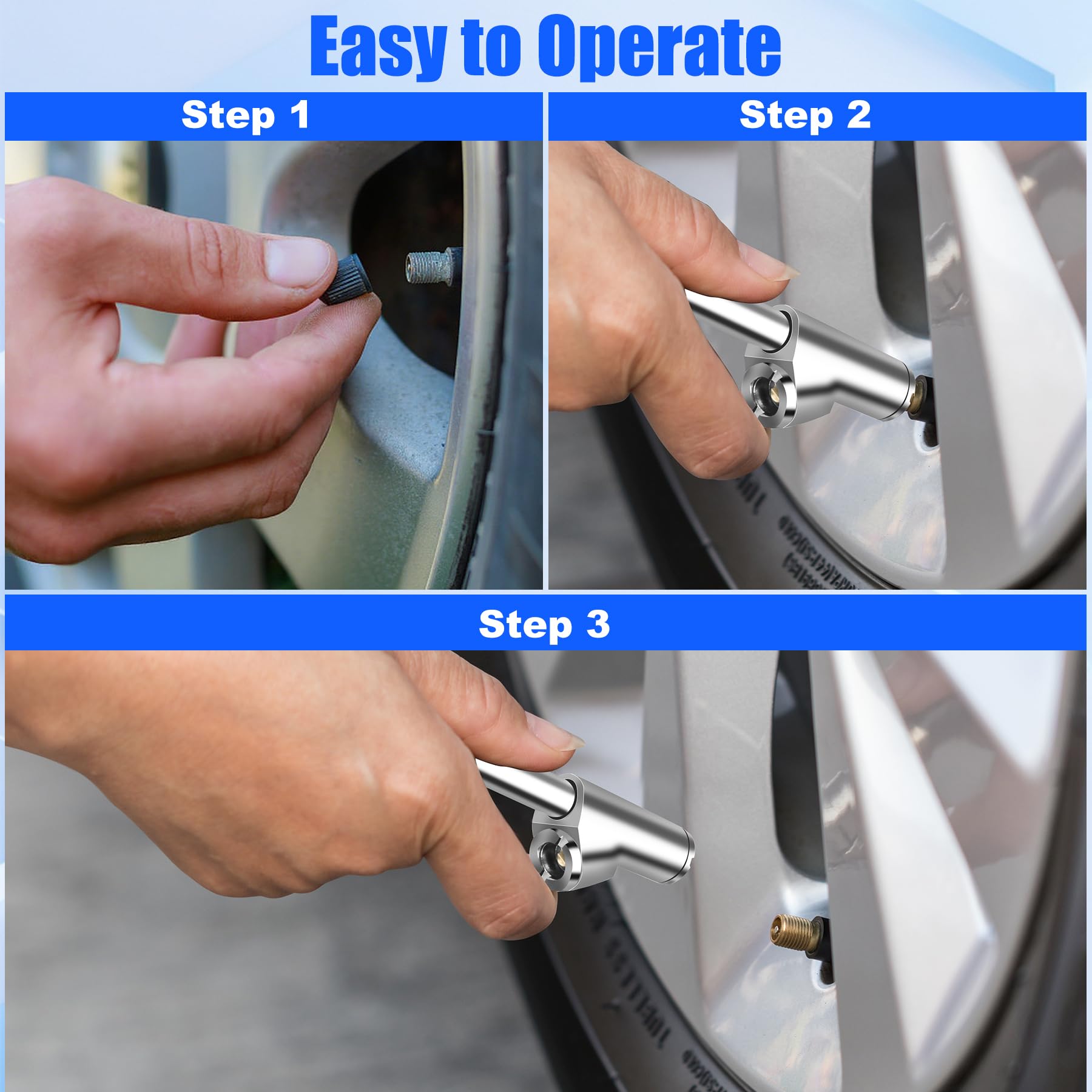2-Pack Dual Head Tire Pressure Gauge - image 6