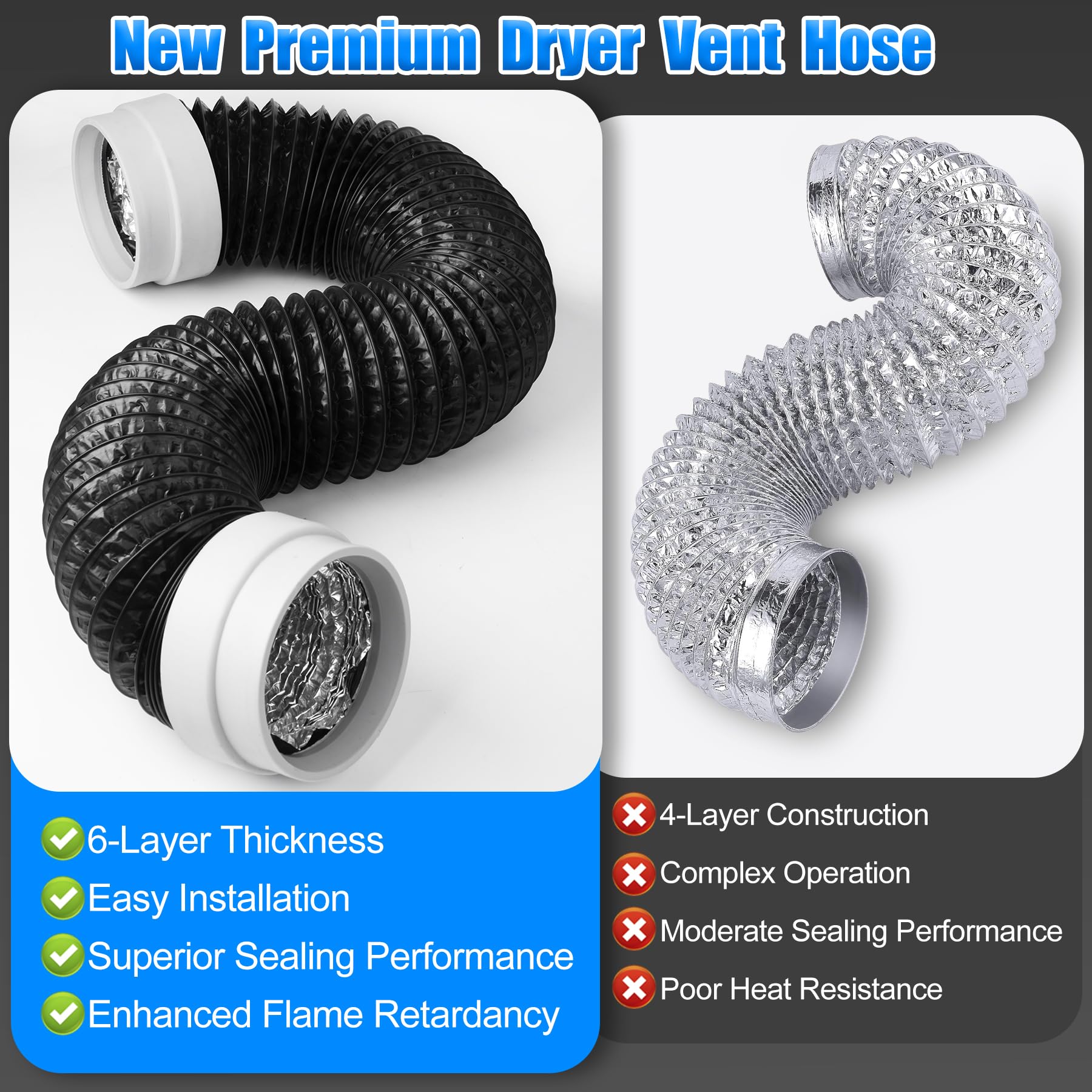 Heavy Duty 4-Inch Flexible Dryer Vent Hose - image 6