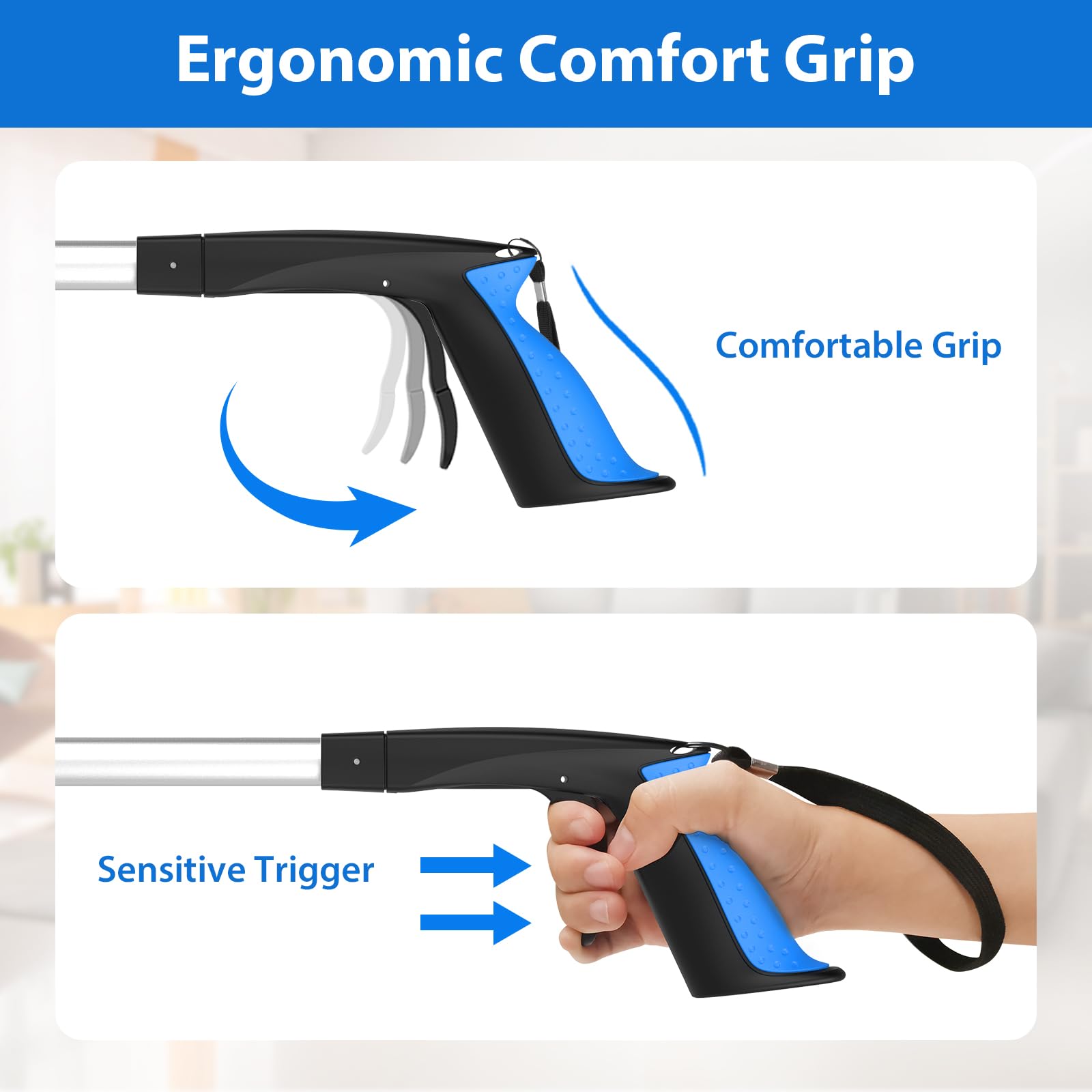 43 inch extra long grabber reacher tool image 3