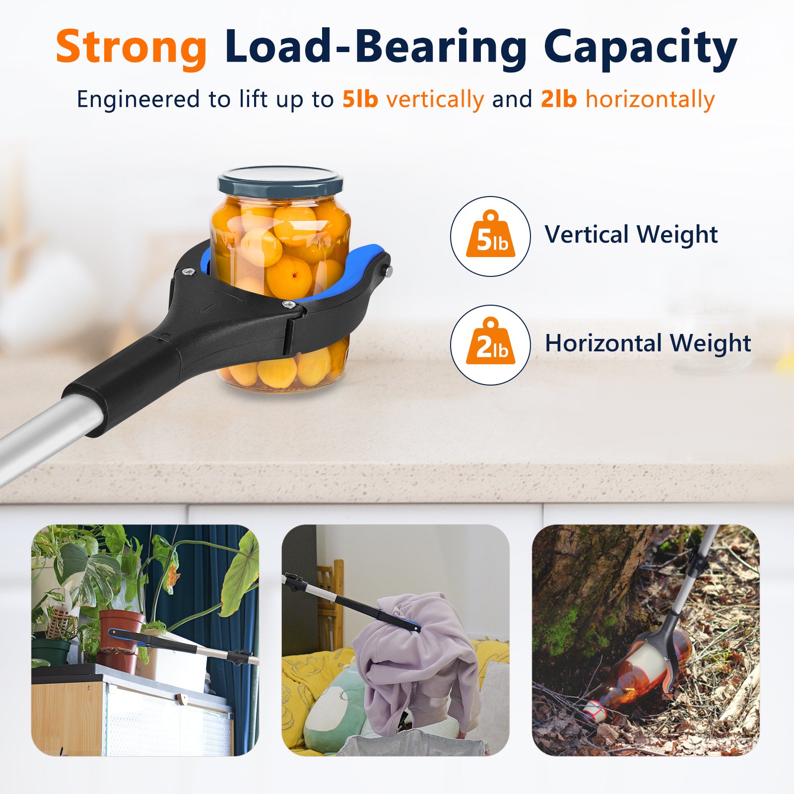 36 Inch Foldable Grabber Reacher Tool 2 Pack - Image 2